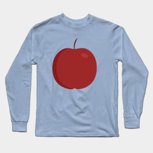 Red apple icon in flat design Long Sleeve T-Shirt